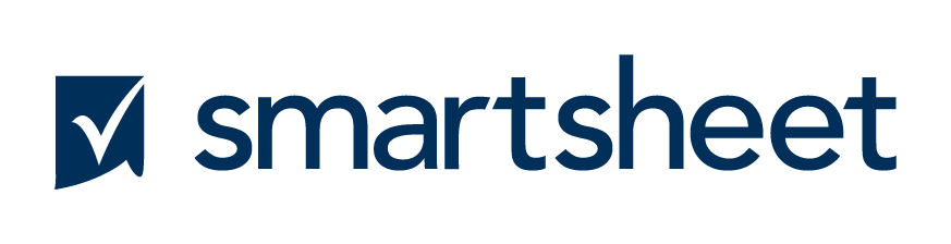 Smartsheet horizontal blue logo.
