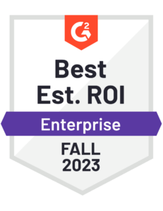 Best Estimated ROI Enterprise 2023