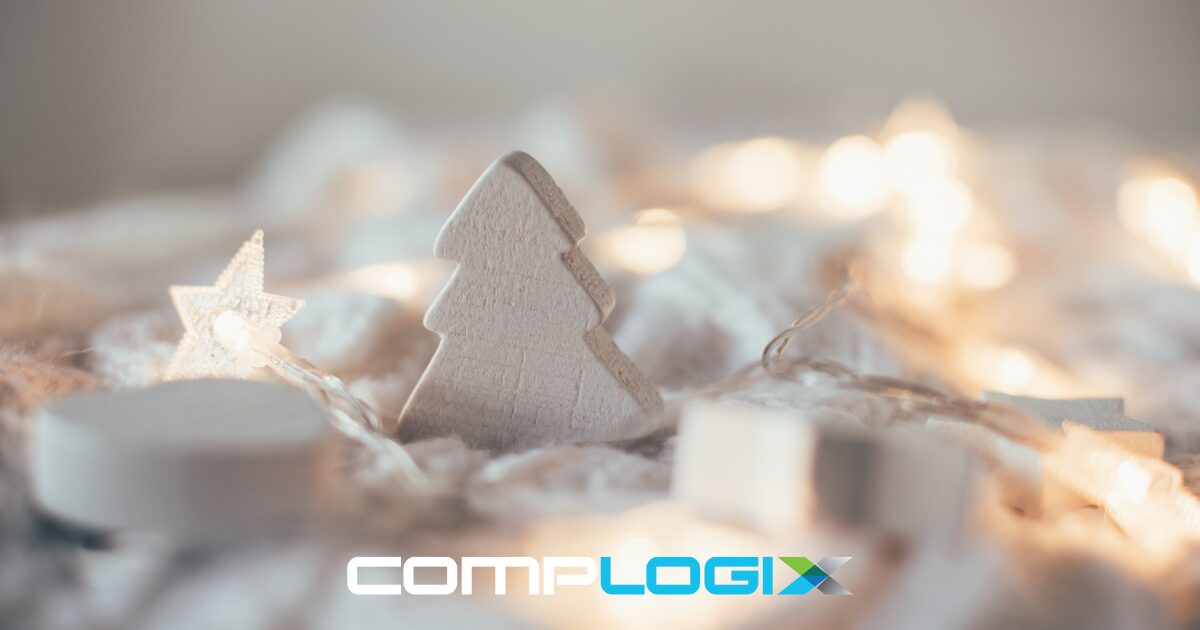 holiday banner and complogix logo